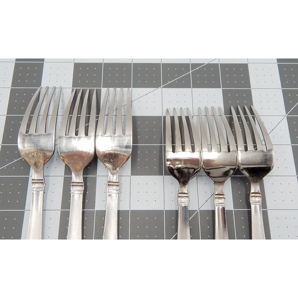 Towle Ariel Satin Dinner Salad Forks Living Collection Stainless China Lot of 6 - Picture 6 of 10